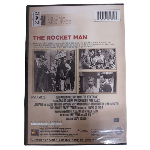 The Rocket Man (DVD, 1954) Charles Coburn Spring Byington Anne Francis NEW - Picture 2 of 2